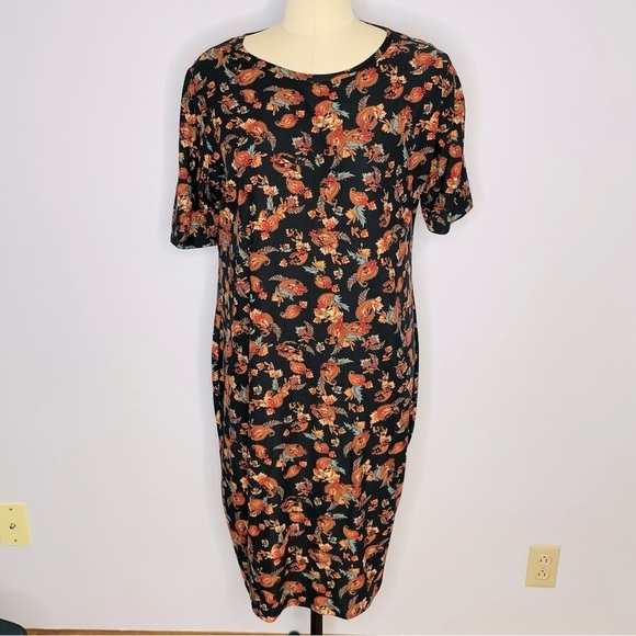 LuLaRoe Julia Floral and Paisley Dress- Leggings Material- Size 3XL - Picture 1 of 6
